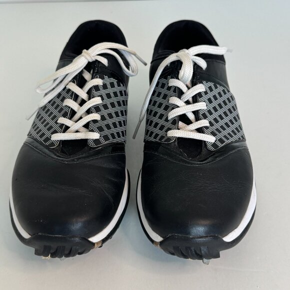 Nike Air Embellish Womens Size 7 Black White Casual Athletic Golf Shoes Cleats - Picture 2 of 9